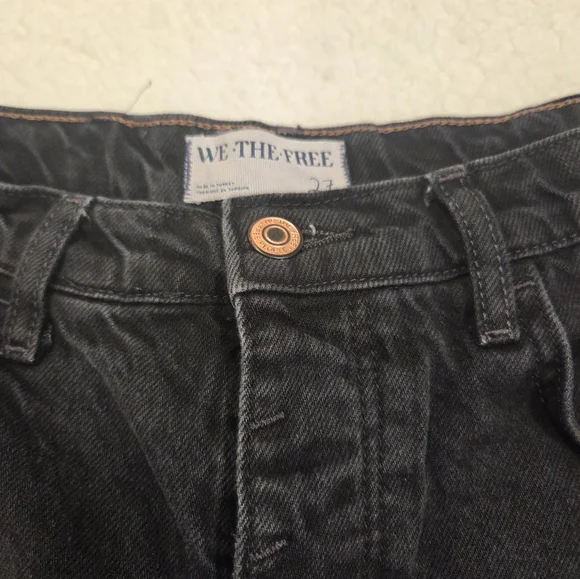 We The Free High-Rise Wide-Leg Jeans in Black - Picture 4 of 10